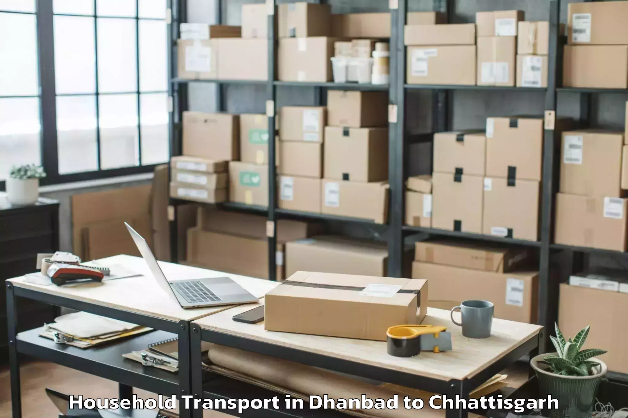 Dhanbad to Ambuja City Center Mall Household Transport Booking